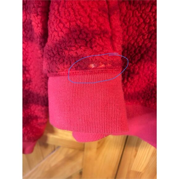 OFFLINE by Aerie Women’s Red Fleece Sherpa Jacket READ Size Medium (5728) - Picture 7 of 7